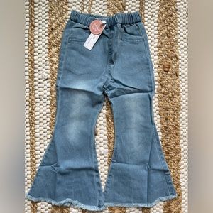 Bell Bottoms Bailey's Blossoms Girls Toddler 3t Light Wash Denim Pants